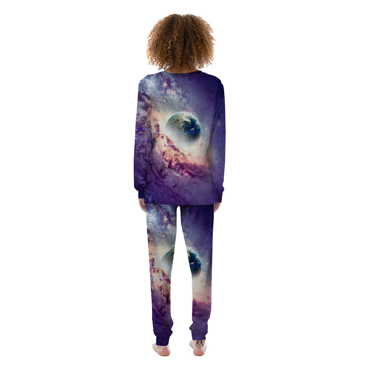 Space Endless Print Women's Pajamas-grizzshop