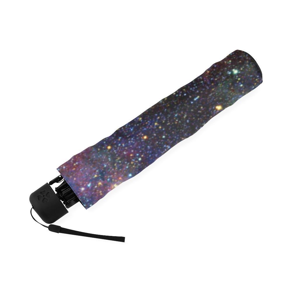 Space Galaxy Purple Stardust Print Foldable Umbrella-grizzshop