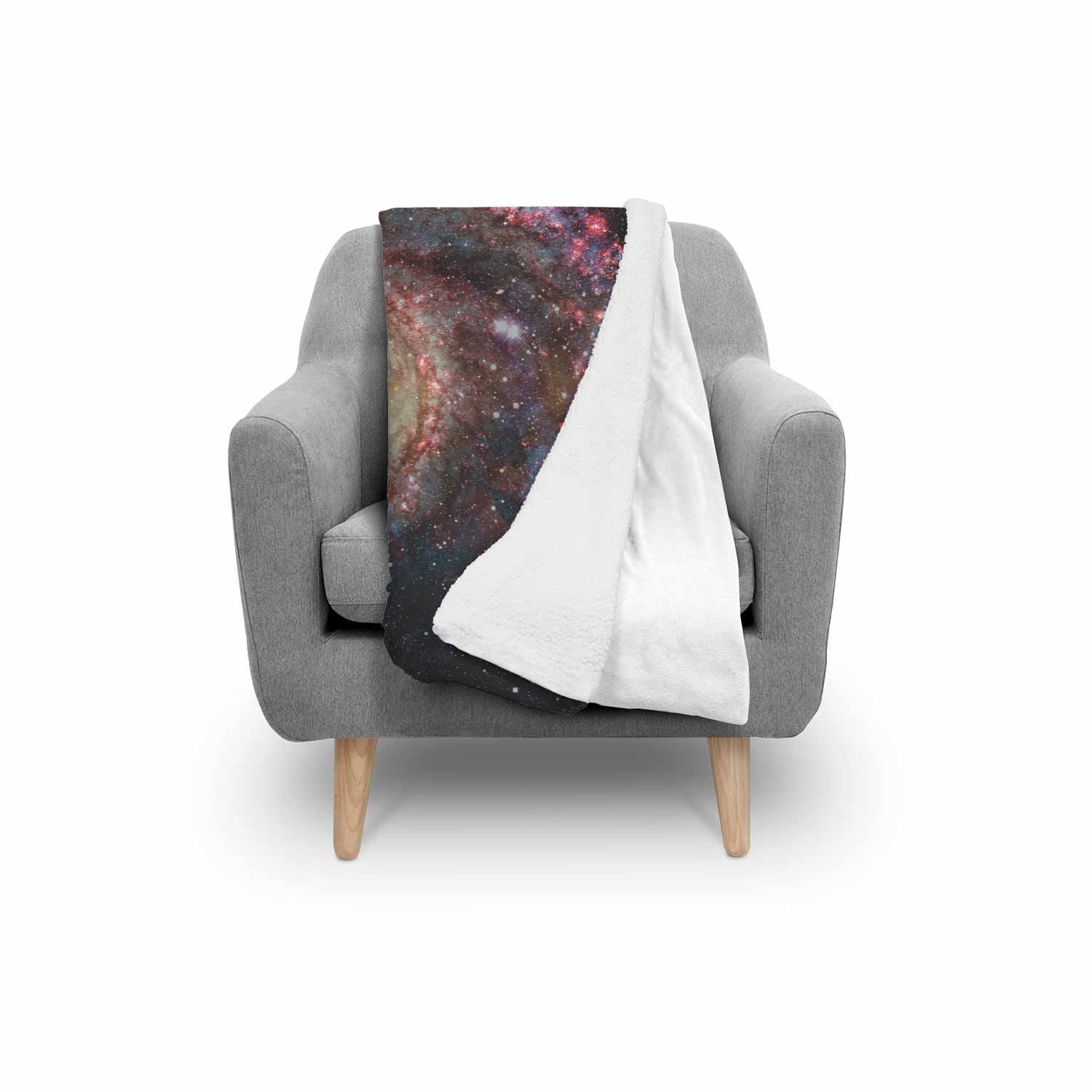 Space Milky Way Galaxy Print Throw Blanket-grizzshop