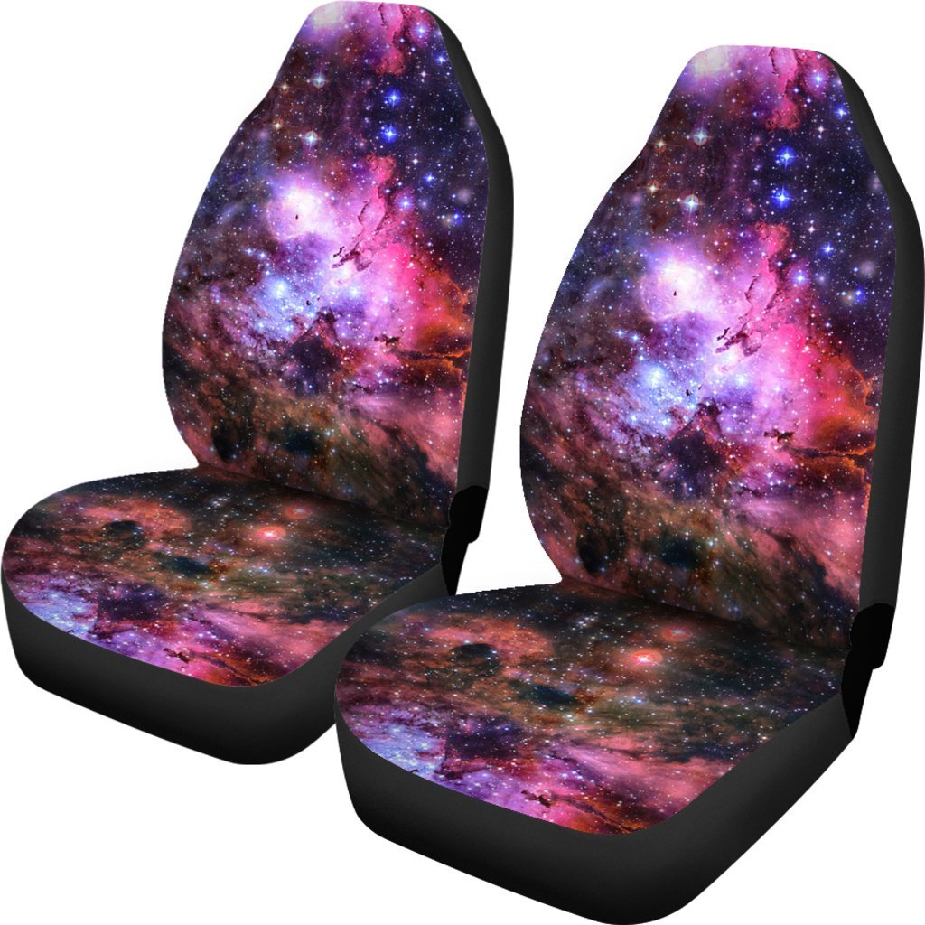 Space Galaxy Purple Stardust Print Universal Fit Car Seat Cover-grizzshop