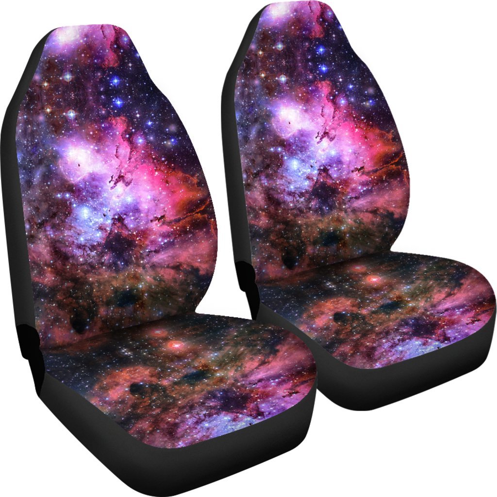 Space Galaxy Purple Stardust Print Universal Fit Car Seat Cover-grizzshop