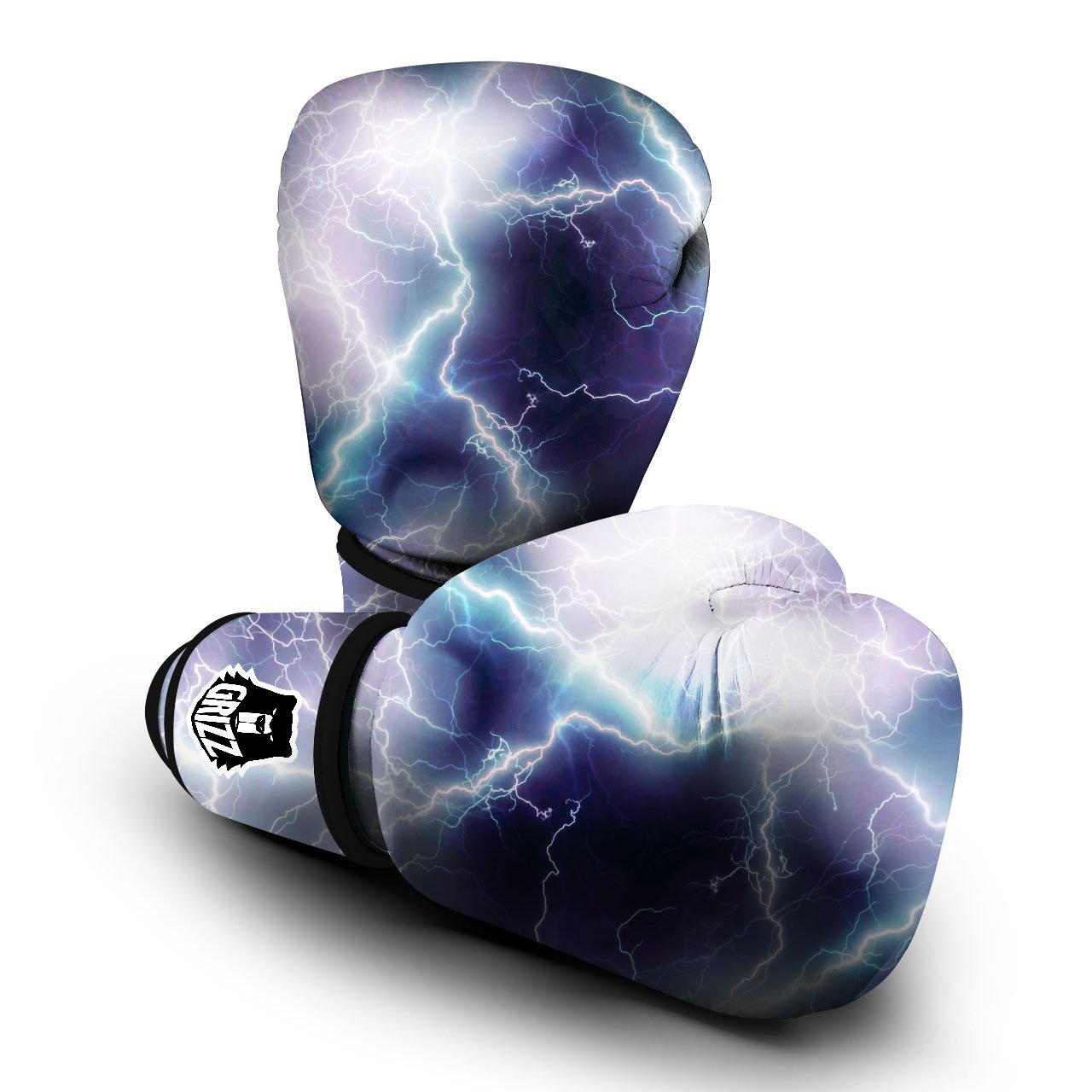 Spark Lightning Print Boxing Gloves-grizzshop