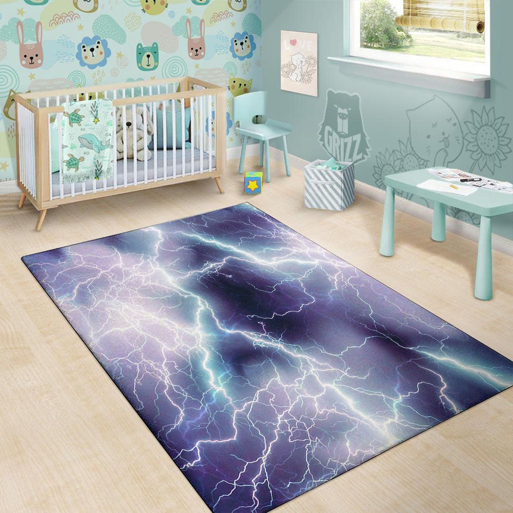Spark Lightning Print Floor Mat-grizzshop