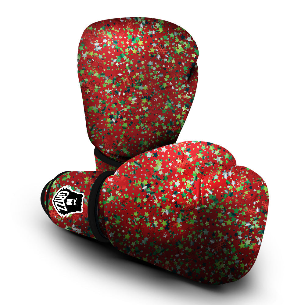 Sparkle Christmas Print Boxing Gloves-grizzshop