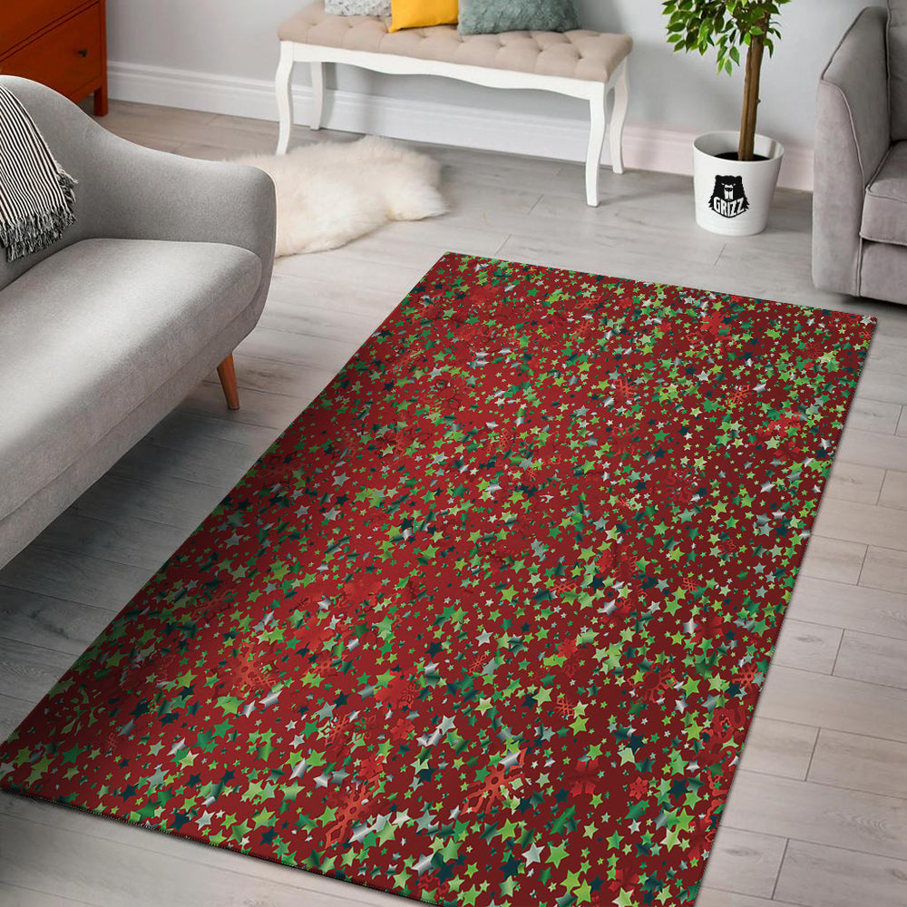 Sparkle Christmas Print Floor Mat-grizzshop