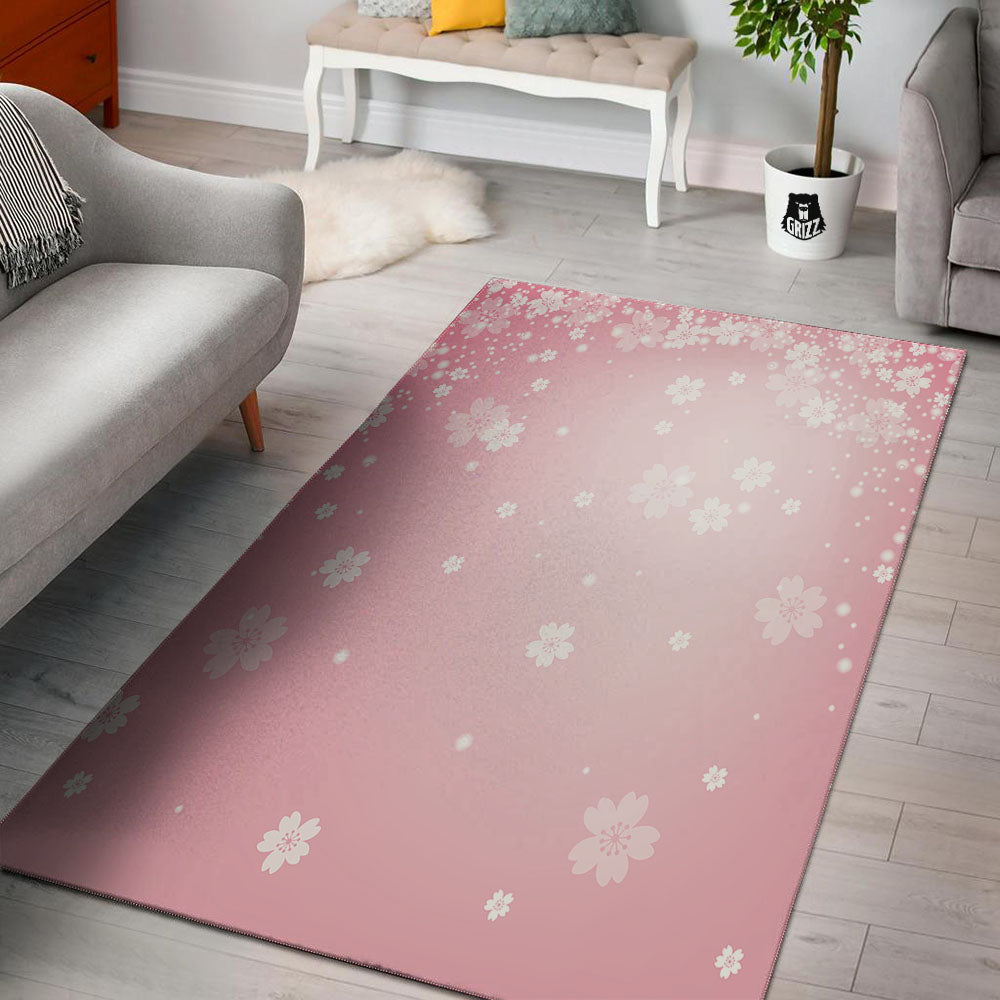 Sparkle Floral Print Floor Mat-grizzshop