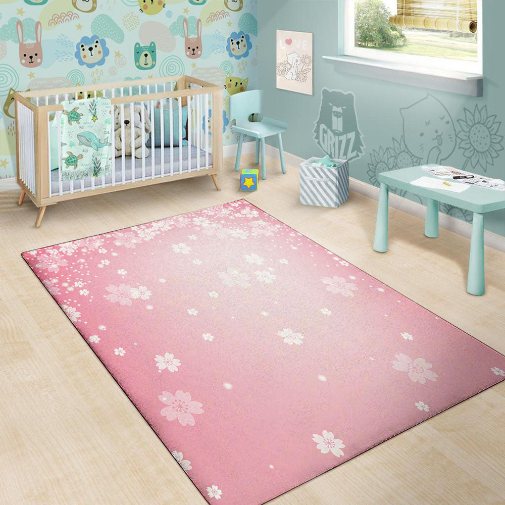 Sparkle Floral Print Floor Mat-grizzshop