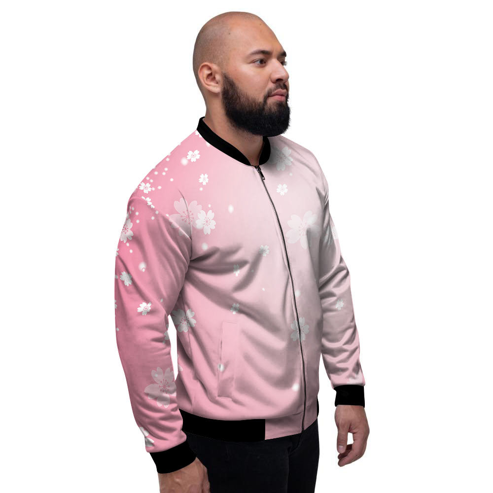 Sparkle Floral Print Men's Bomber Jacket-grizzshop