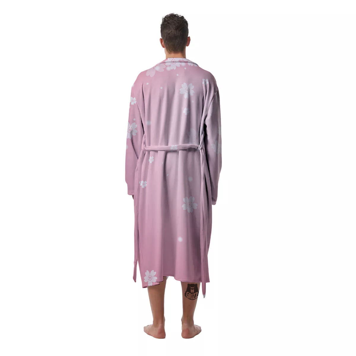 Sparkle Floral Print Men's Robe-grizzshop