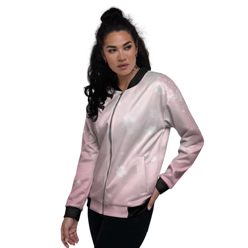 Sparkle Floral Print Women's Bomber Jacket-grizzshop