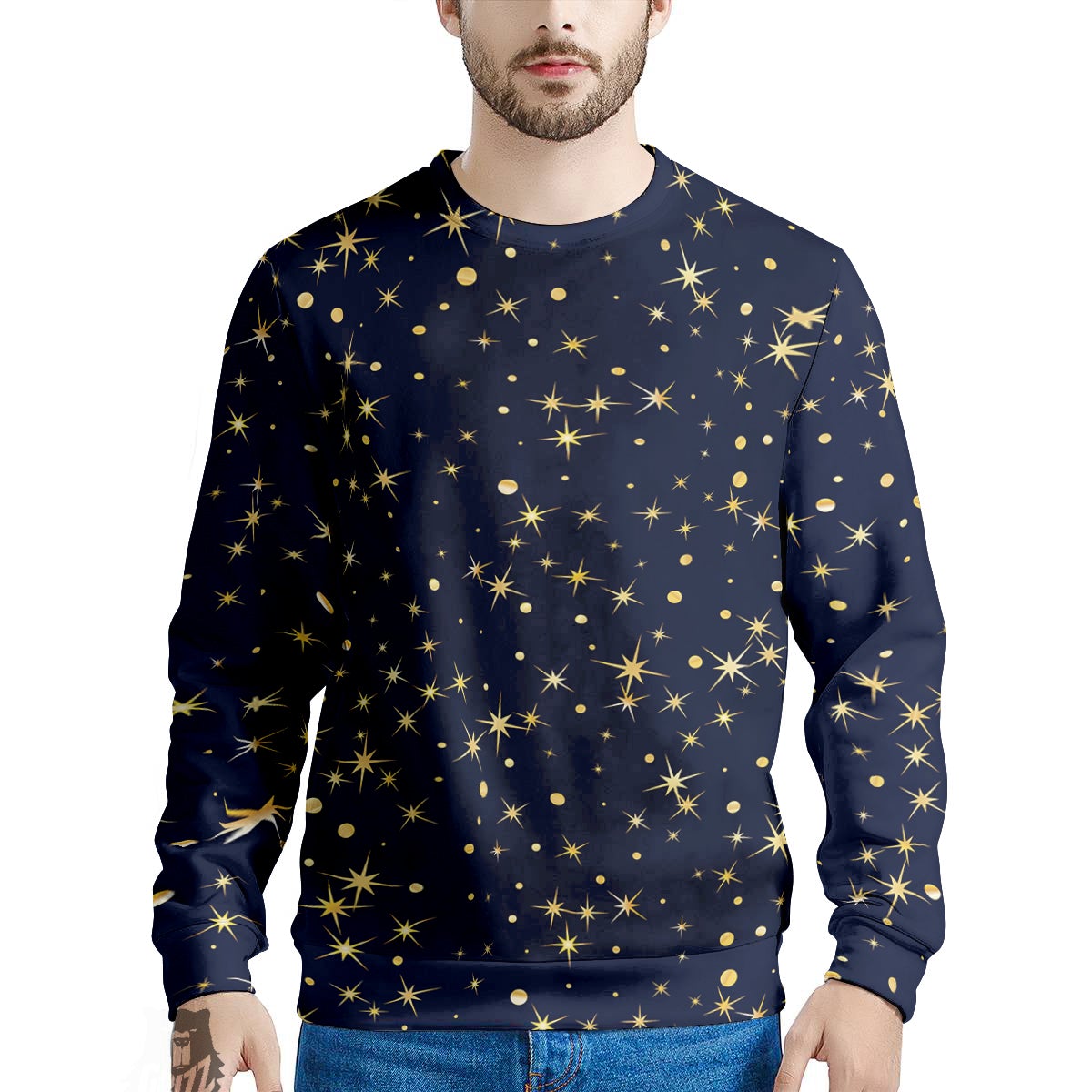 Sparkle Shiny Print Pattern Men's Sweatshirt-grizzshop