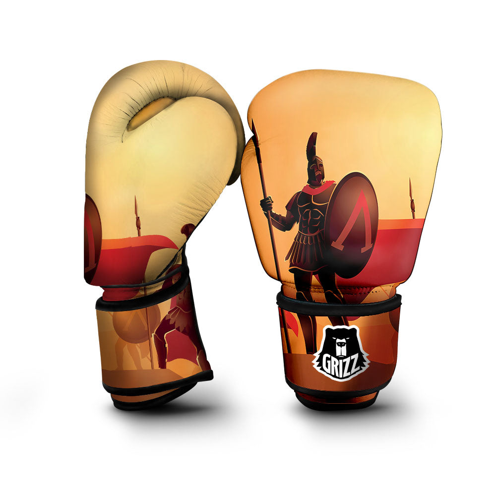 Spartan Ancient Print Boxing Gloves-grizzshop