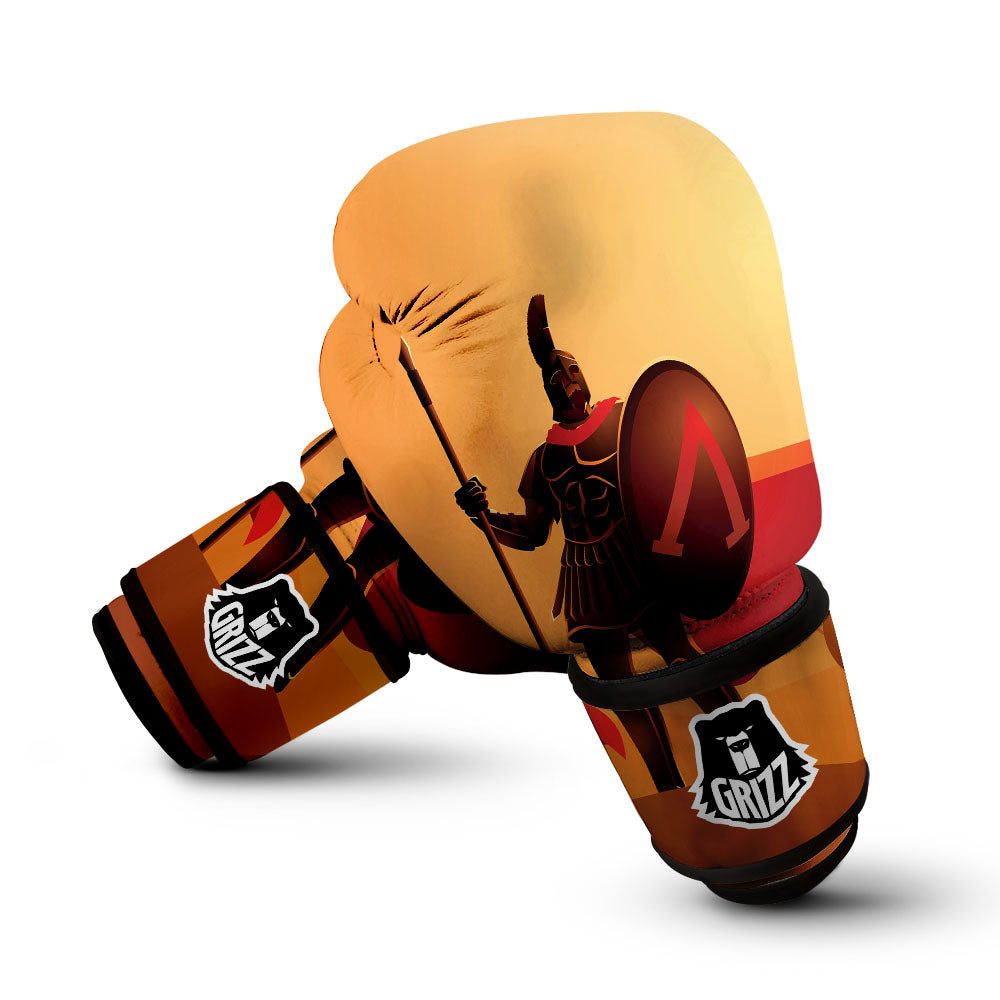 Spartan Ancient Print Boxing Gloves-grizzshop