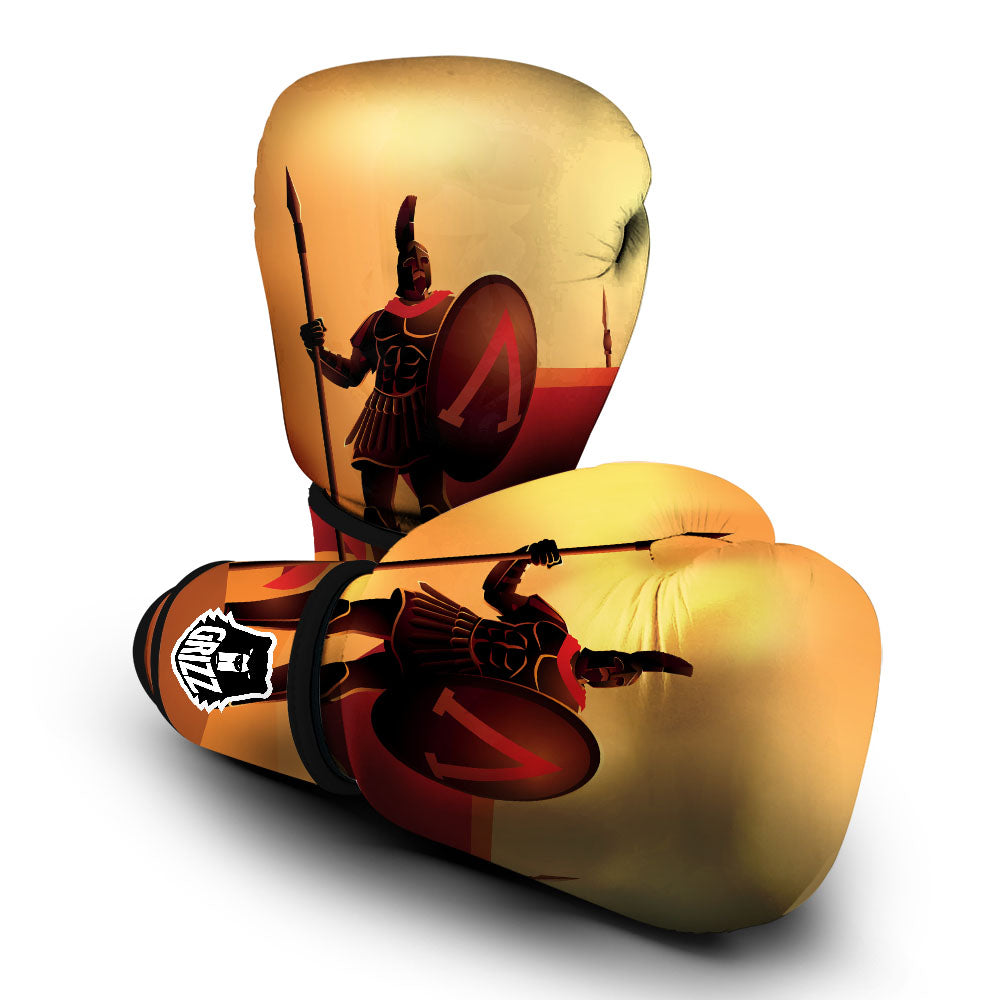 Spartan Ancient Print Boxing Gloves-grizzshop