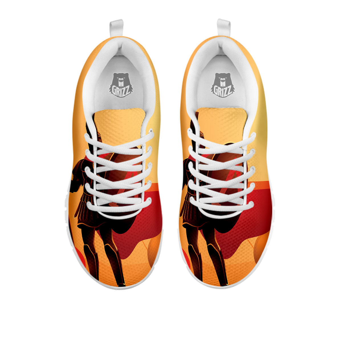 Spartan Ancient Print White Sneaker-grizzshop