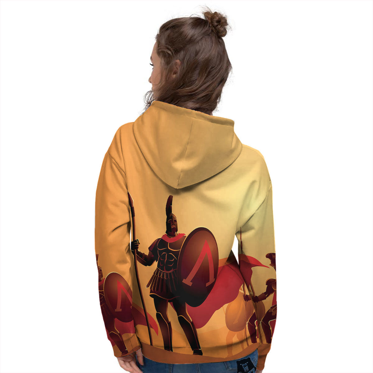 Spartan Ancient Print Women's Hoodie-grizzshop