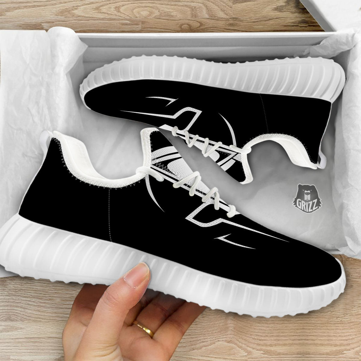 Spartan Helmet White And Black Print White Walking Shoes-grizzshop