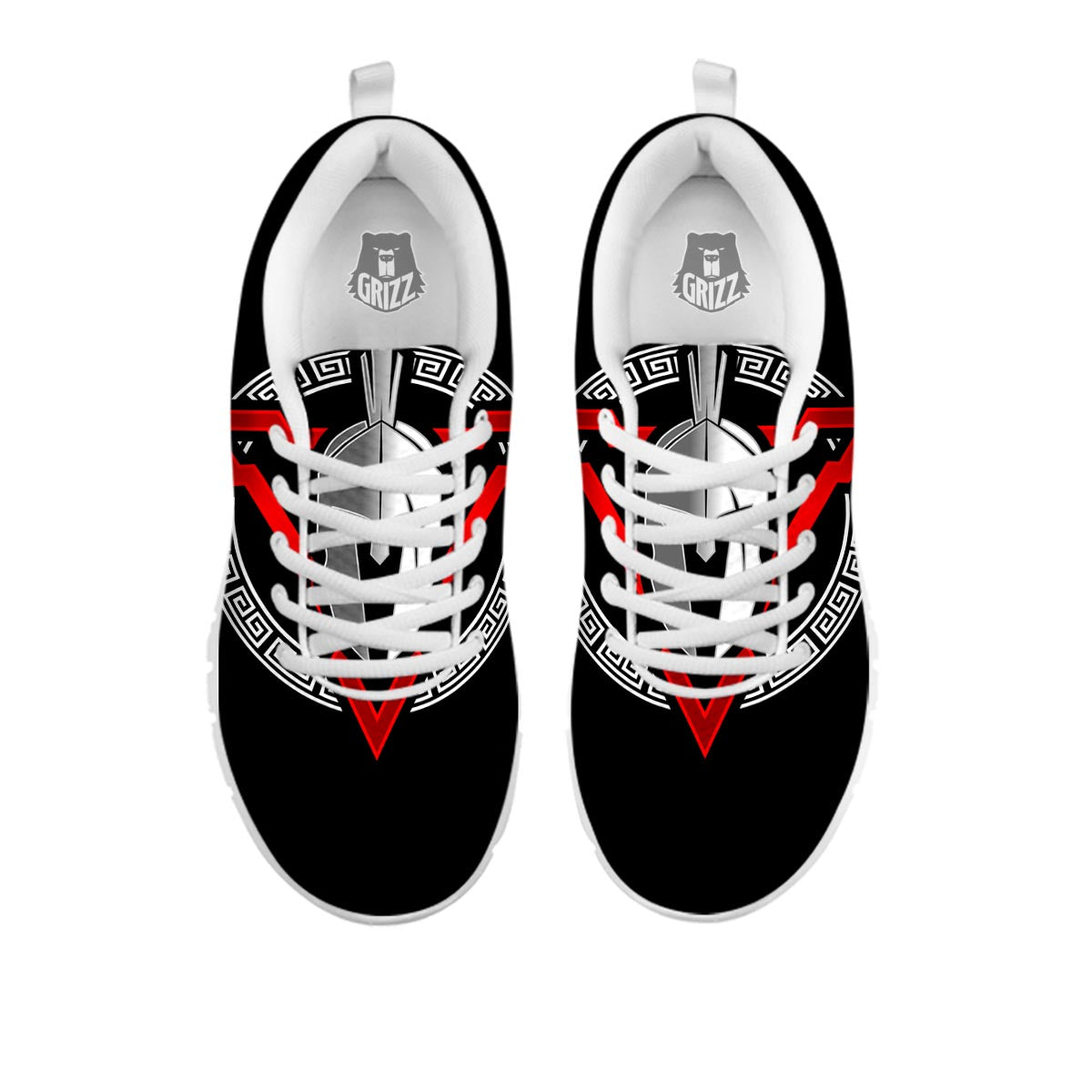 Spartan Red And White Print White Sneaker-grizzshop