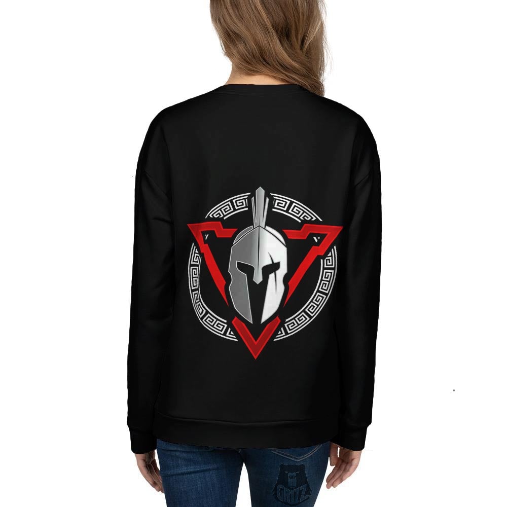 Spartan Red And White Print Women's Sweatshirt-grizzshop