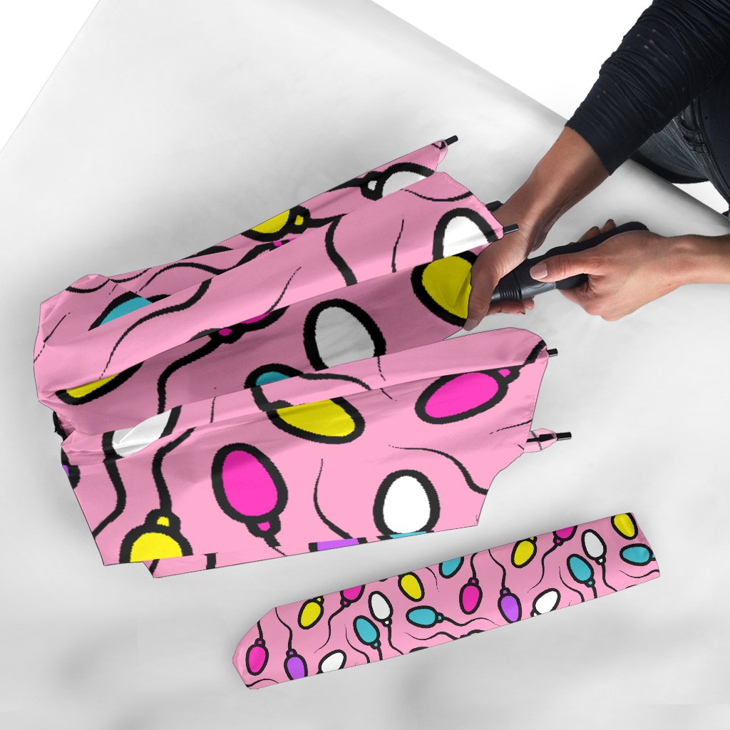 Sperm Anatomy Pattern Print Automatic Foldable Umbrella-grizzshop