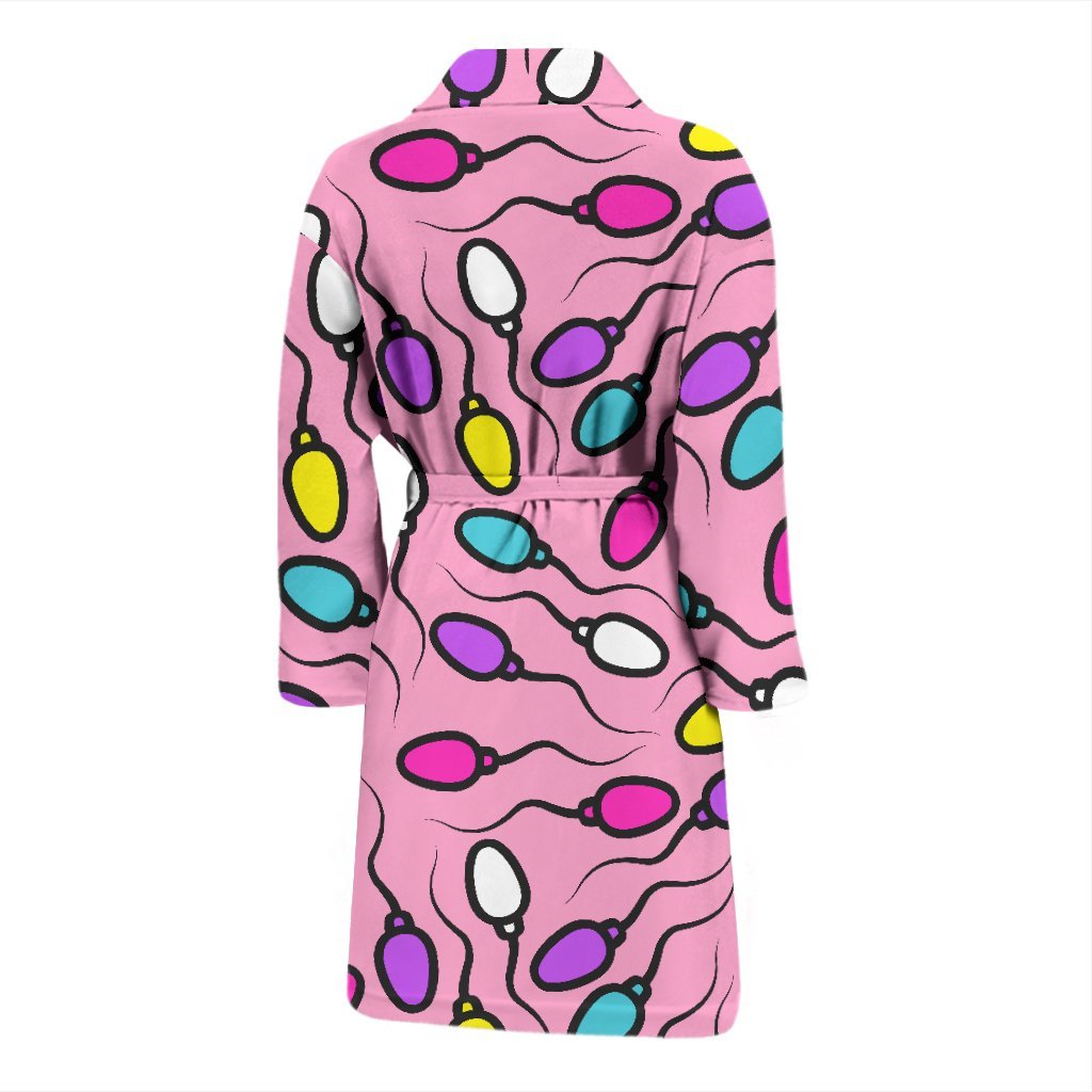 Sperm Anatomy Pattern Print Men Long Robe-grizzshop