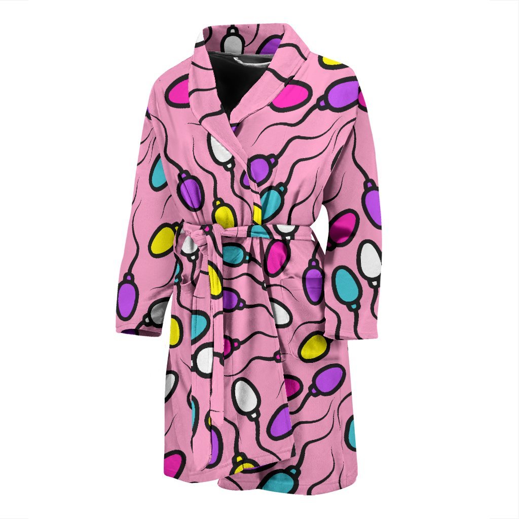 Sperm Anatomy Pattern Print Men Long Robe-grizzshop