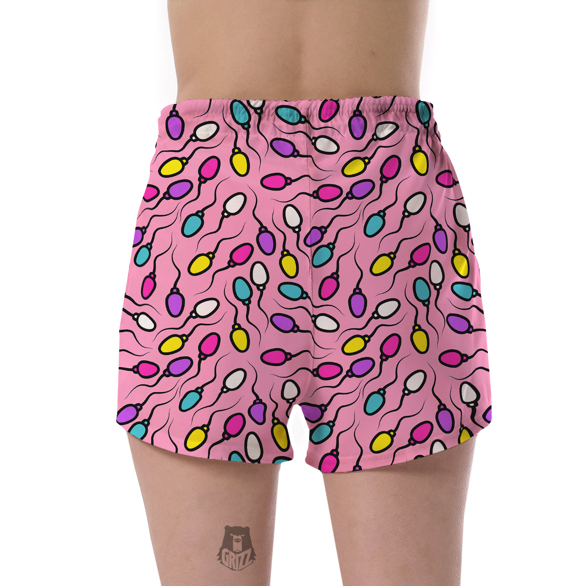 Sperm Anatomy Pattern Print Women's Shorts-grizzshop