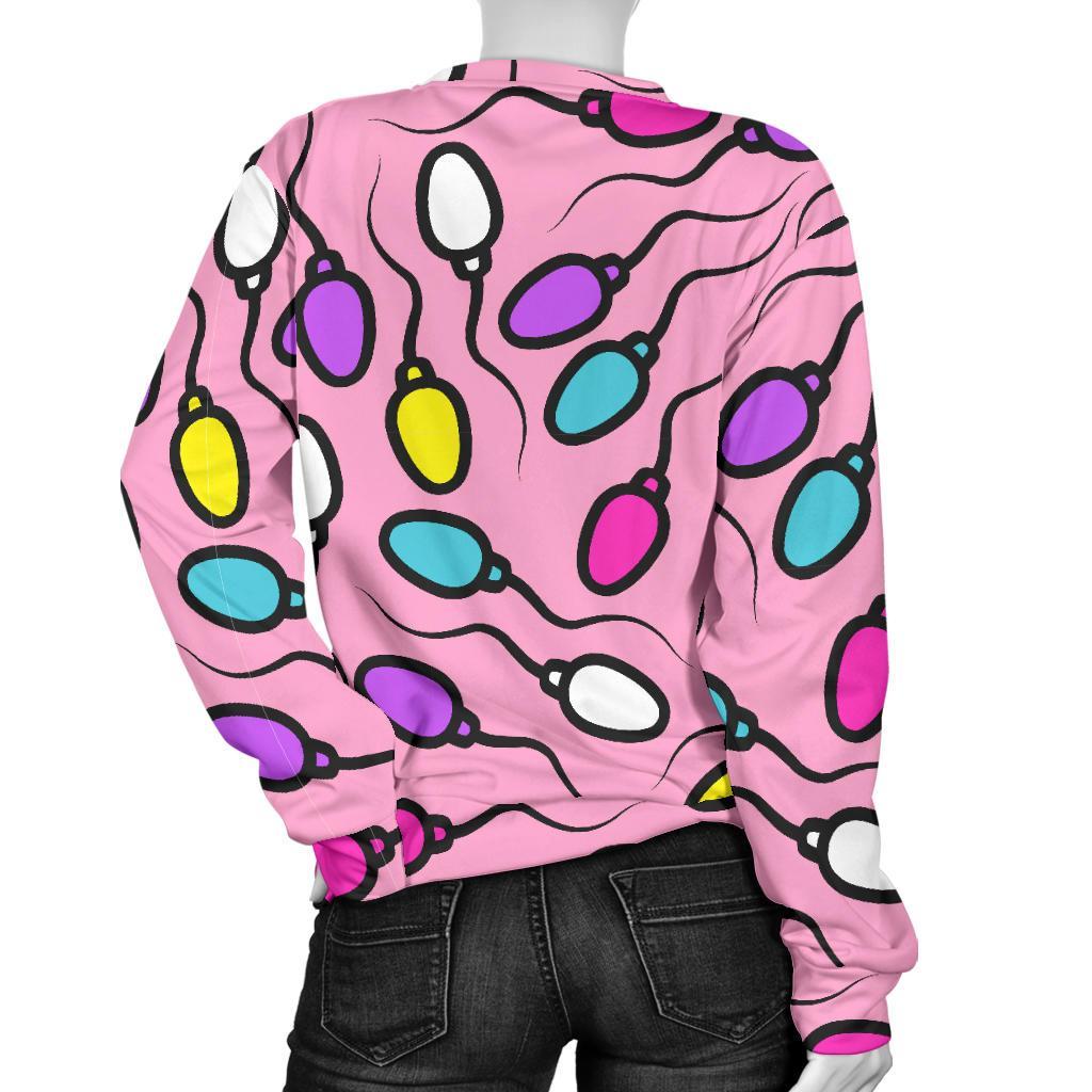 Sperm Anatomy Pattern Print Women's Sweatshirt-grizzshop