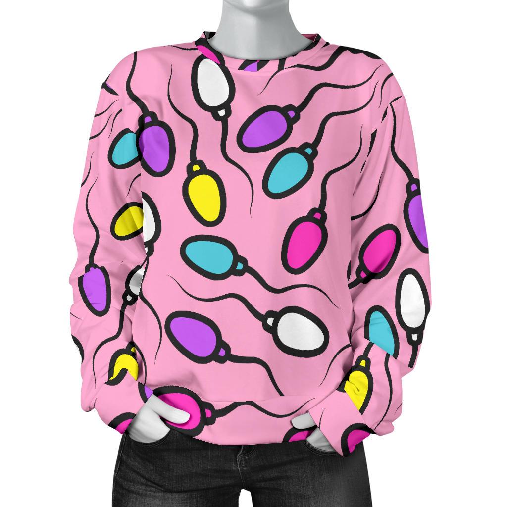 Sperm Anatomy Pattern Print Women's Sweatshirt-grizzshop