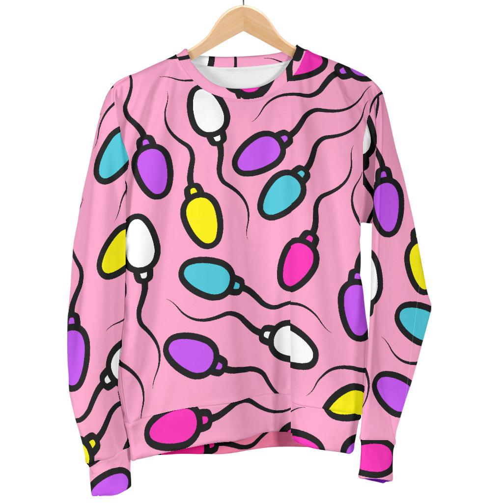 Sperm Anatomy Pattern Print Women's Sweatshirt-grizzshop