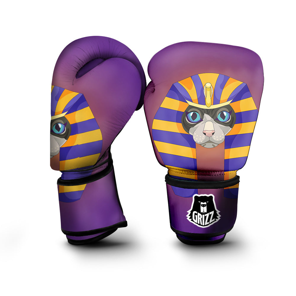 Sphynx Cat Pharaoh Print Boxing Gloves-grizzshop