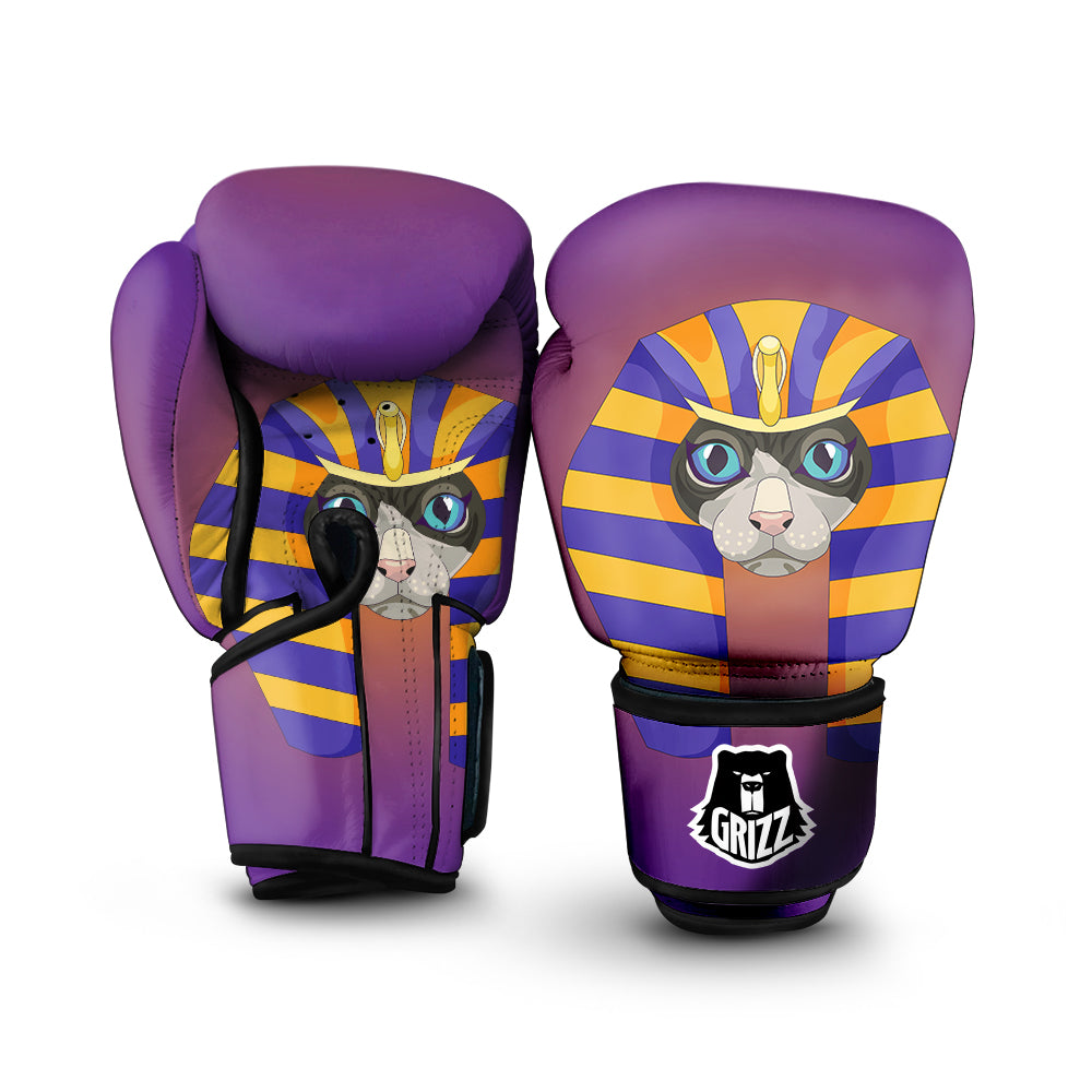 Sphynx Cat Pharaoh Print Boxing Gloves-grizzshop