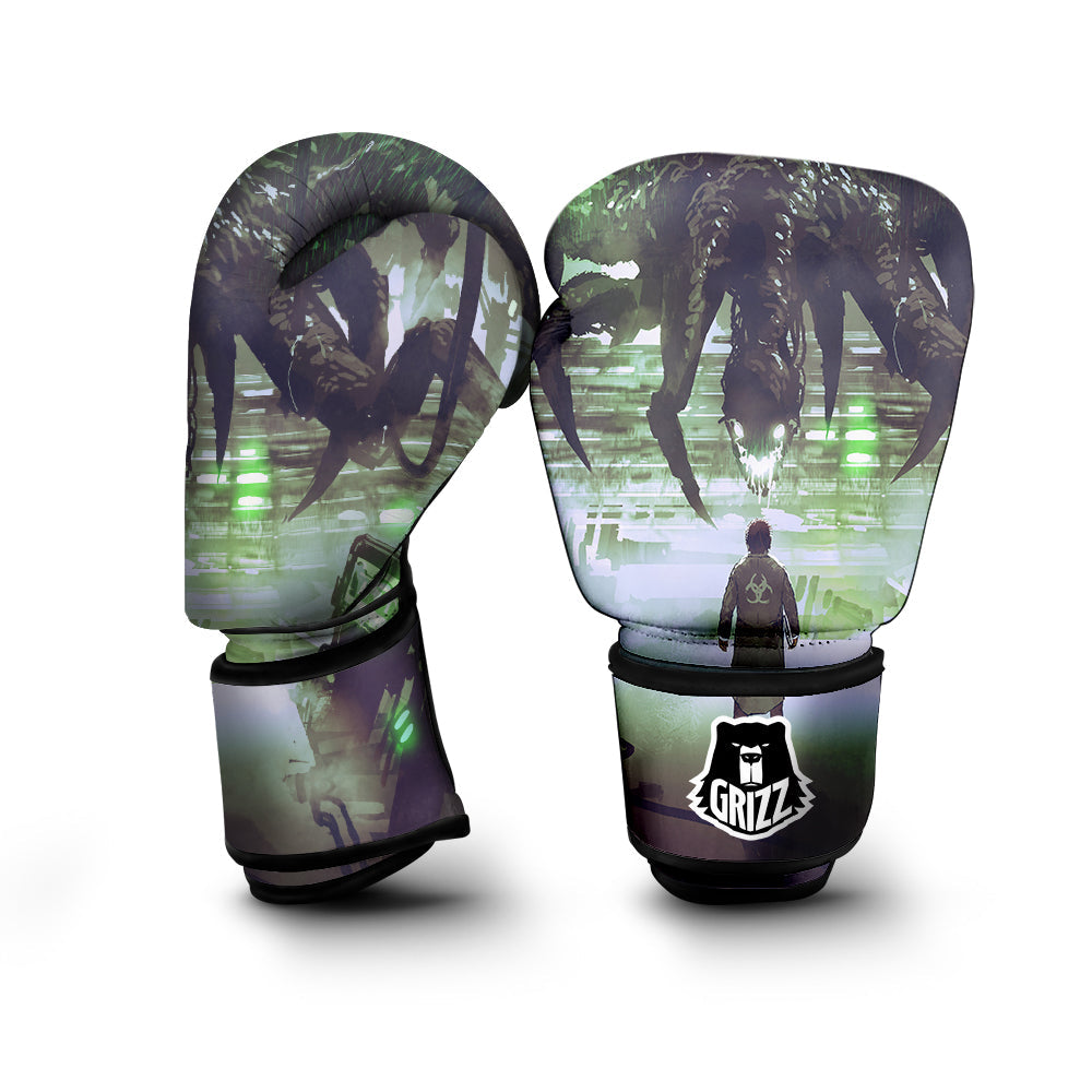 Spider Monster Print Boxing Gloves-grizzshop