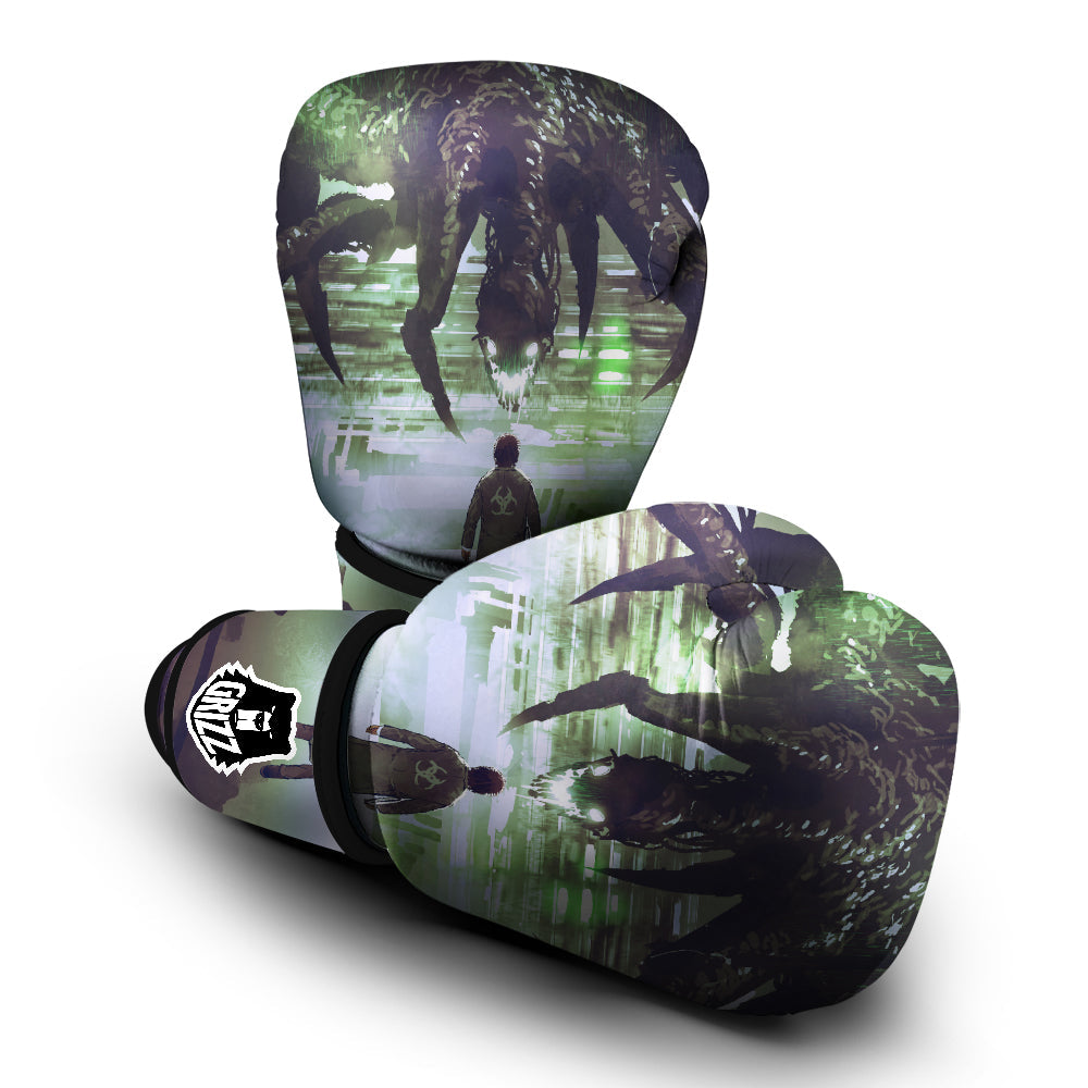 Spider Monster Print Boxing Gloves-grizzshop
