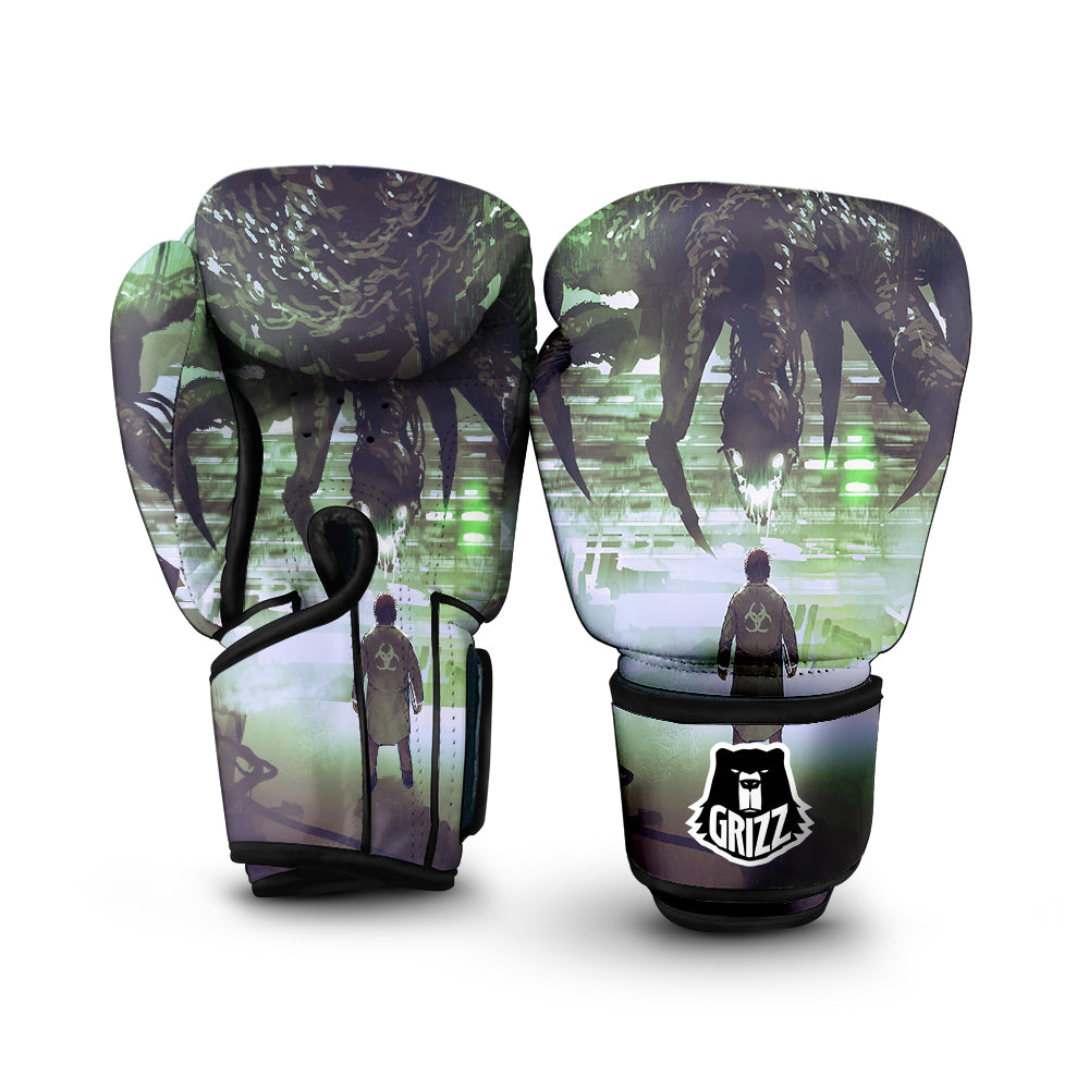 Spider Monster Print Boxing Gloves-grizzshop
