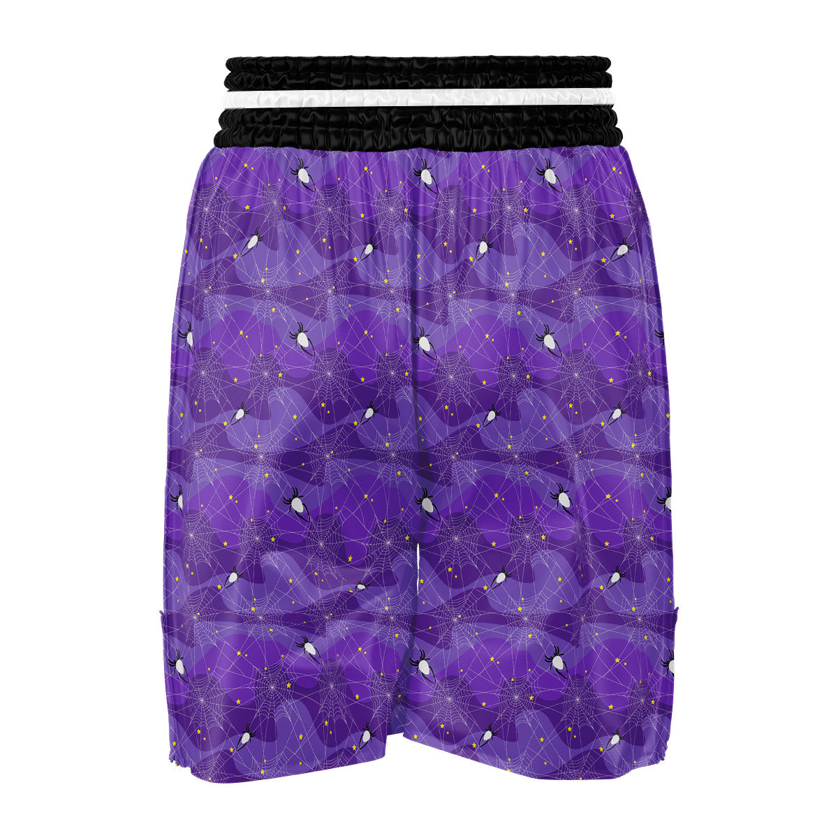 Spider Web Purple Print Pattern Boxing Shorts-grizzshop