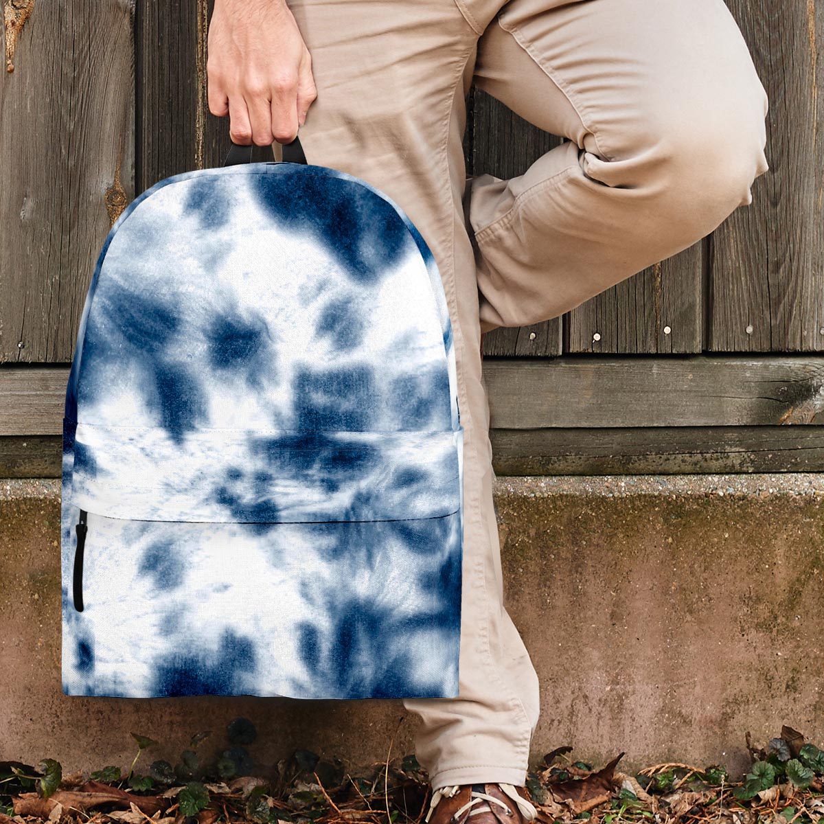 Spiral Blue Tie Dye Backpack-grizzshop