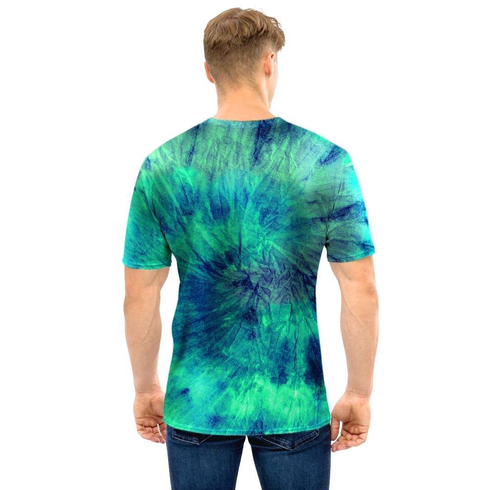 Spiral Green Tie Dye Men T Shirt-grizzshop