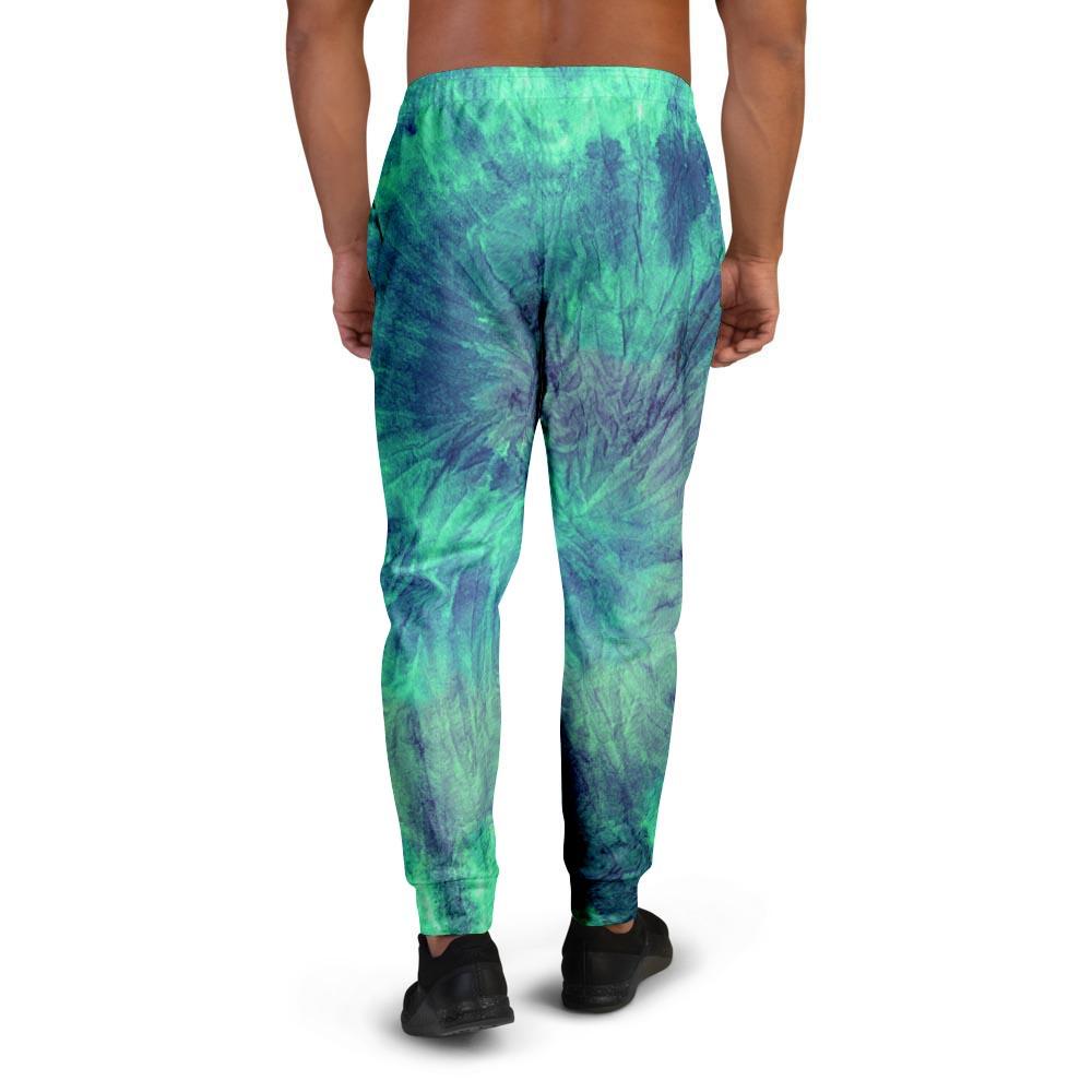 Spiral Green Tie Dye Men's Joggers-grizzshop