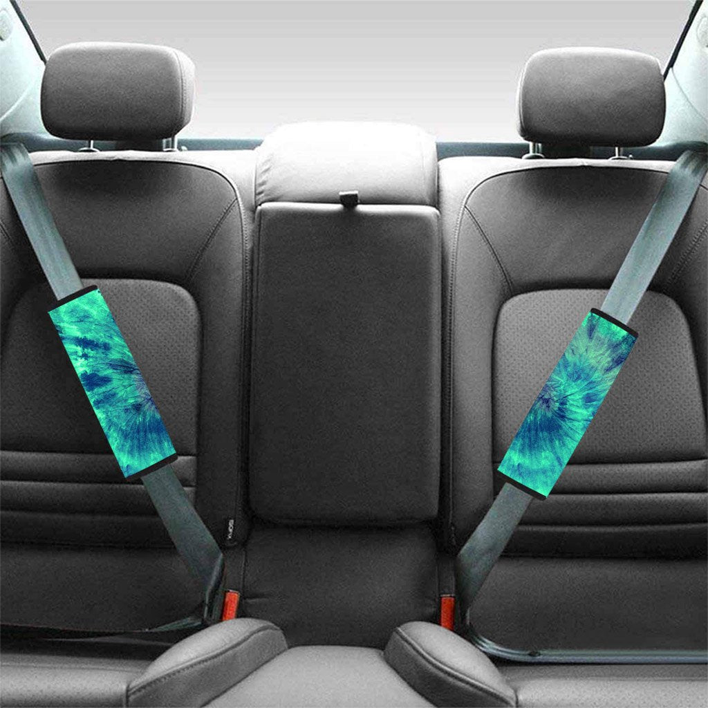 Spiral Green Tie Dye Seat Belt Cover-grizzshop