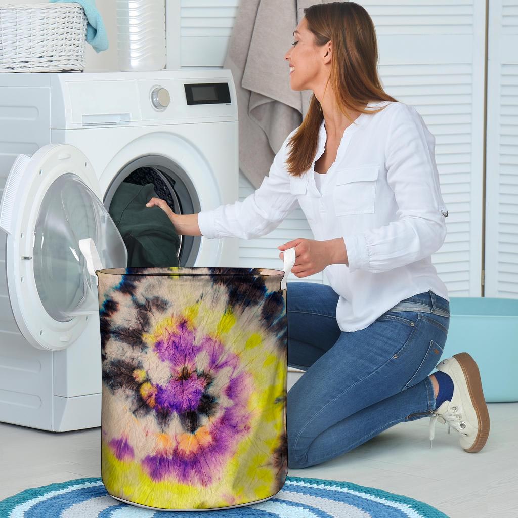 Spiral Hippie Tie Dye Laundry Basket-grizzshop