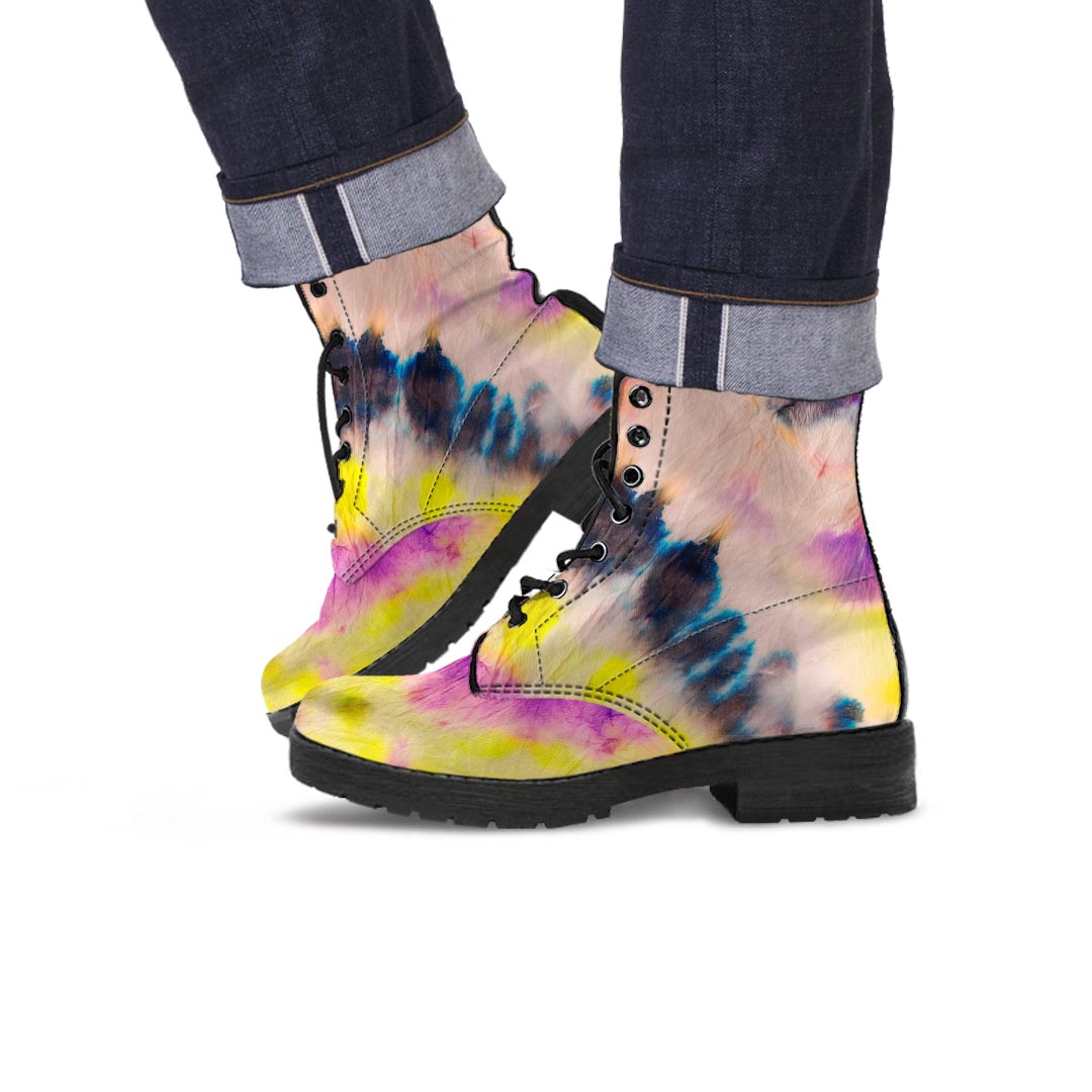 Spiral Hippie Tie Dye Men's Boots-grizzshop