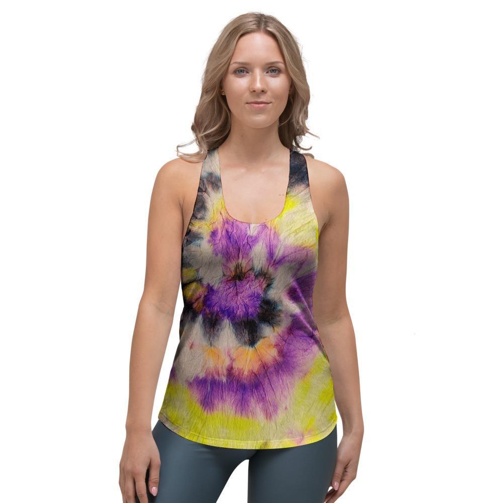 Spiral Hippie Tie Dye Women's Racerback Tank Top-grizzshop