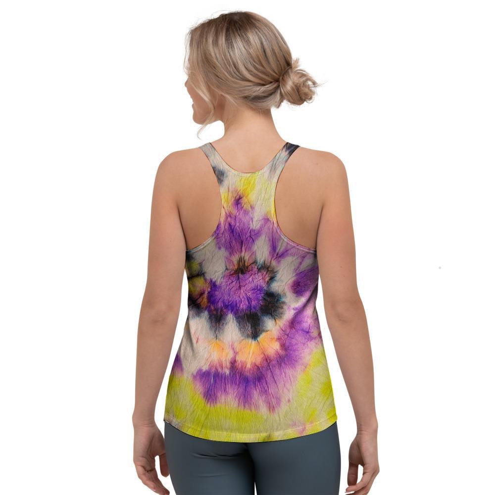 Spiral Hippie Tie Dye Women's Racerback Tank Top-grizzshop