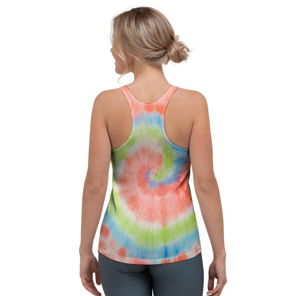 Spiral Tie Dye Women's Racerback Tank Top-grizzshop
