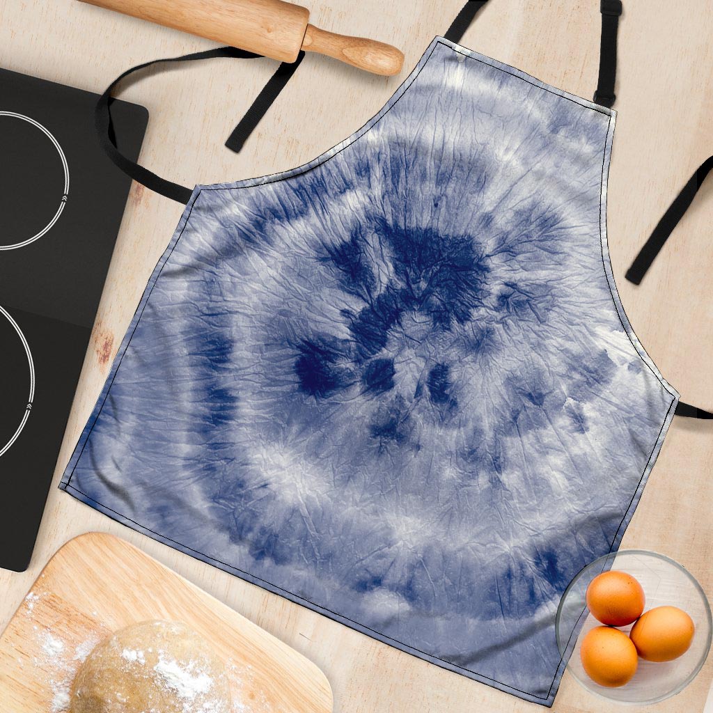 Spiral Blue Swirl Tie Die Women's Apron-grizzshop