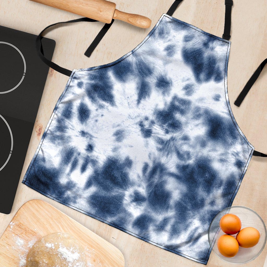 Spiral Blue Tie Dye Women's Apron-grizzshop