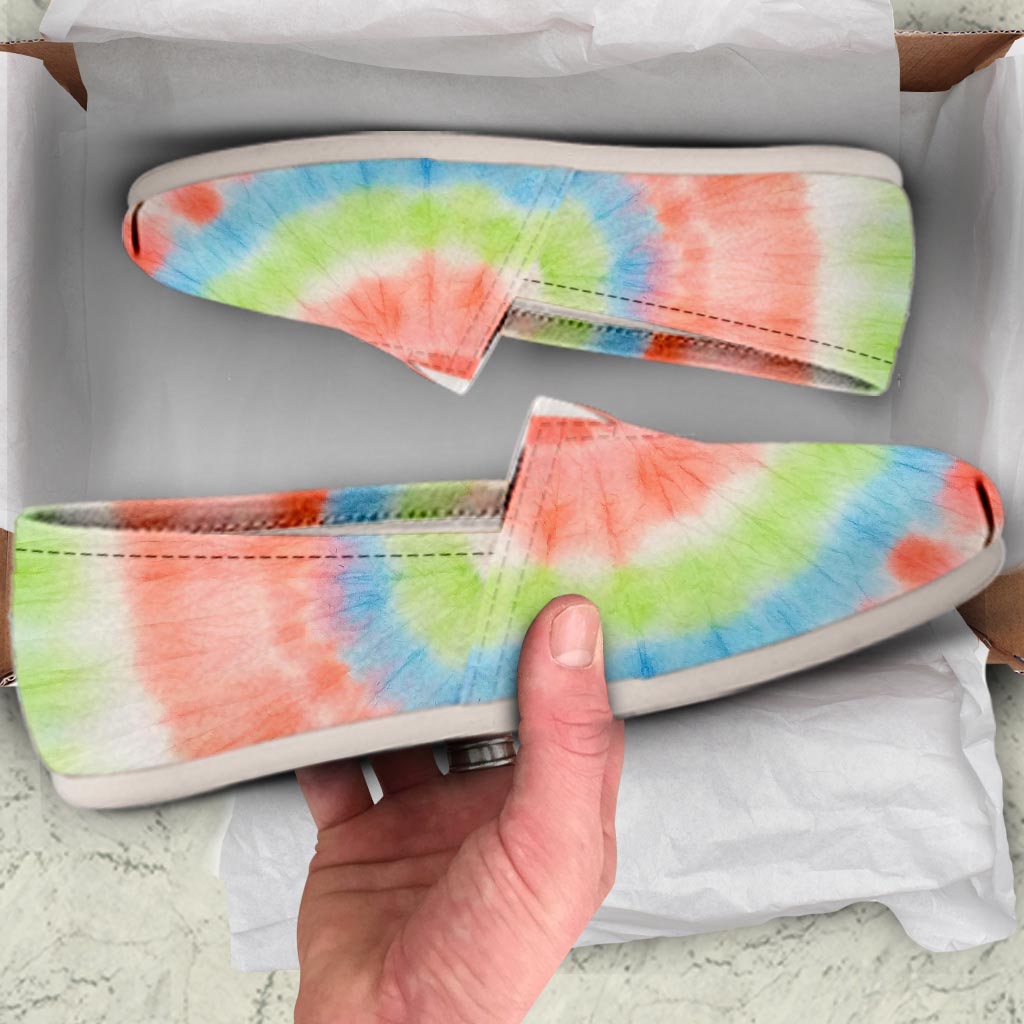Spiral Tie Dye Canvas Shoes-grizzshop