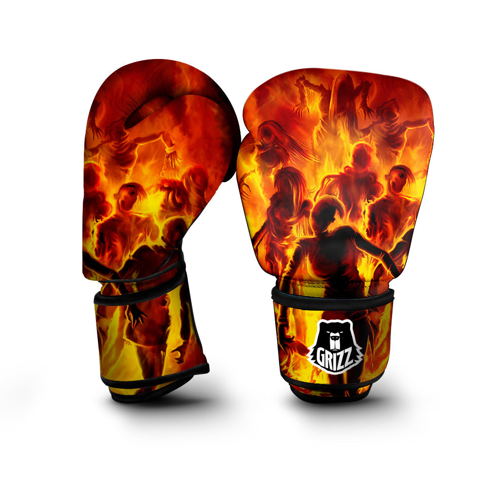Spirit In Fire Hell Print Boxing Gloves-grizzshop