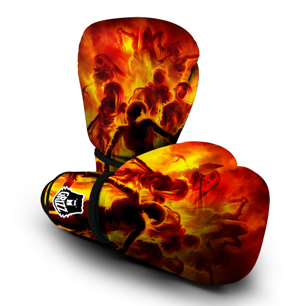 Spirit In Fire Hell Print Boxing Gloves-grizzshop